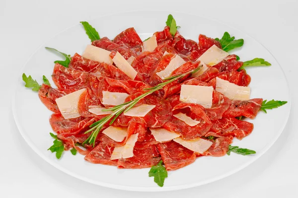 Carpaccio parmesan peyniri ile — Stok fotoğraf