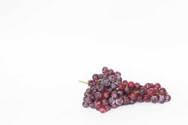 Bunch Violet Grape White Background — Stock Photo, Image