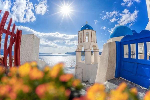 Villaggio di Oia sull'isola di Santorini, Grecia — Foto Stock