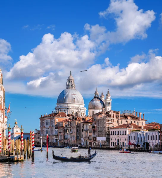 Grand Canal with gondola in Venice, Italy — Stock Photo, Image
