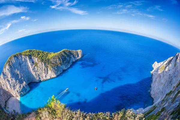 Batık Zakynthos Adası Yunanistan ile Navagio plaj