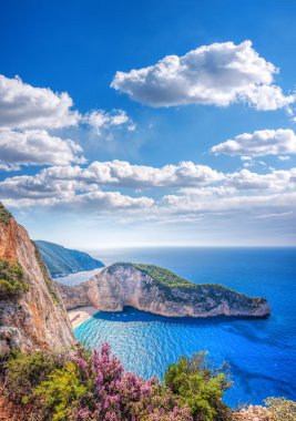 Batık Zakynthos Adası Yunanistan ile Navagio plaj