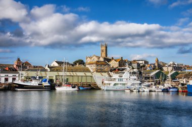 Penzance, İngiltere'de tekneler ile Marina