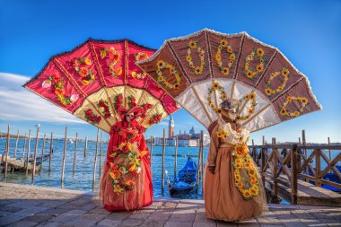 Famous carnival in Venice, Italy clipart