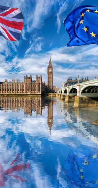 Big Ben cu pod în Londra, Anglia, Marea Britanie — Fotografie, imagine de stoc