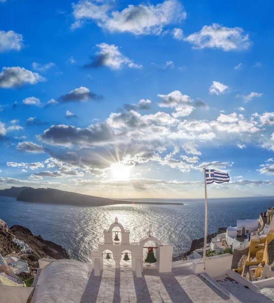 Oia village on Santorini island in Greece — Stock Photo, Image