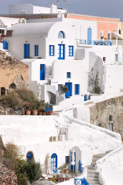 Pueblo Oia Con Casas Típicas Isla Santorini Grecia —  Fotos de Stock