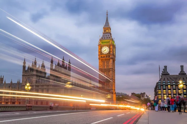 Big Ben Večer Londýn Anglie Velká Británie — Stock fotografie