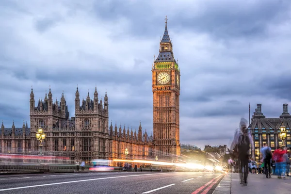 Big Ben Βράδυ Λονδίνο Ηνωμένο Βασίλειο — Φωτογραφία Αρχείου