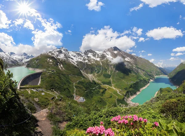 Embalses Alta Montaña Kaprun Zell See Kaprun Con Hermosa Naturaleza — Foto de Stock