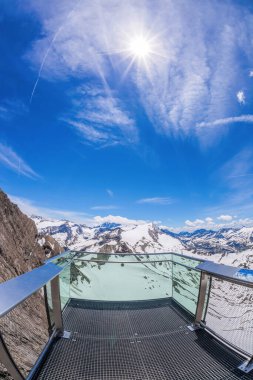  Kitzsteinhorn buzulu Kaprun- Zell am alanı, Salzburg bölgesi, Avusturya Alpleri, Avusturya