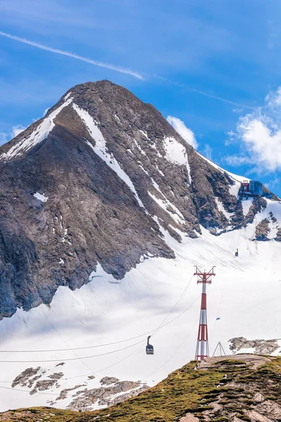 Panorama Van Skigebied Gletsjer Kitzsteinhorn Kaprun Zell See Zomer Oostenrijk — Stockfoto