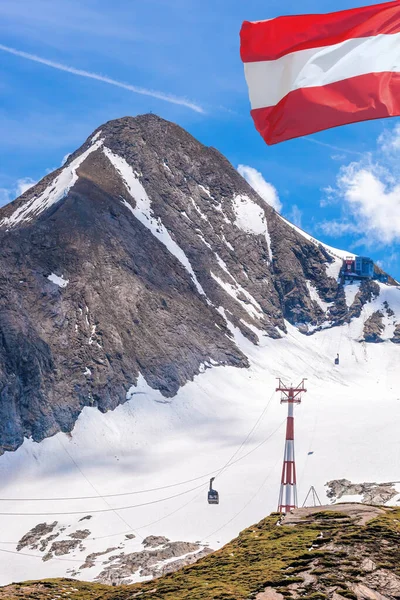 Panorama Estación Esquí Glaciar Kitzsteinhorn Kaprun Zell See Durante Verano — Foto de Stock