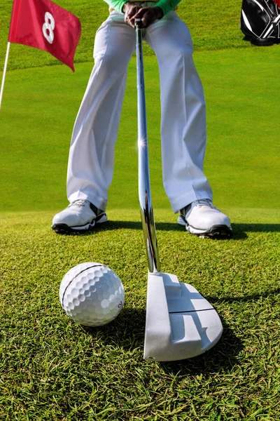 Hombre Jugando Golf Durante Torneo —  Fotos de Stock