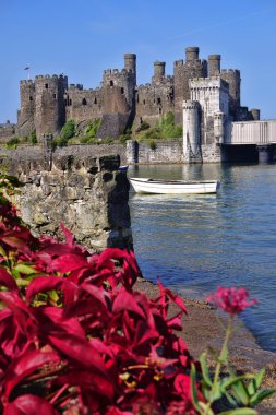 Ünlü Conwy Castle Walesh kaleler Galler, Birleşik Krallık, dizi