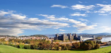 Ünlü Conwy Castle Walesh kaleler Galler, Birleşik Krallık, dizi