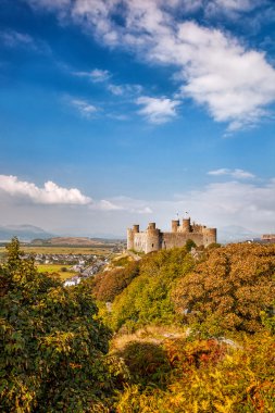 Harlech Castle Walesh kaleler Galler, Birleşik Krallık, dizi