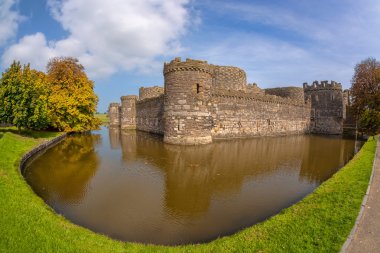 Famous Beaumaris Castle in Anglesey, North Wales, United Kingdom, series of Walesh castles clipart