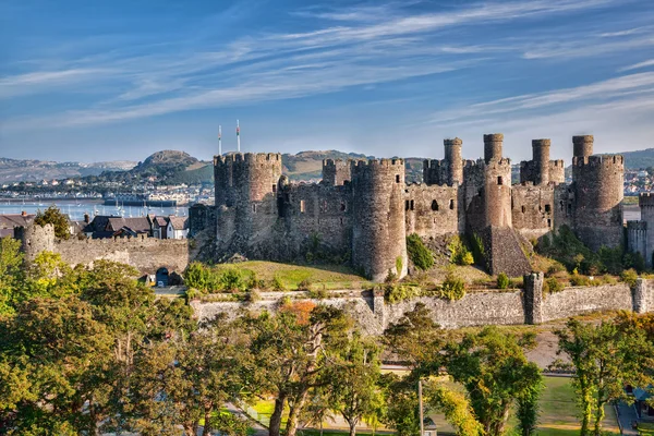 Ünlü Conwy Castle Walesh kaleler Galler, Birleşik Krallık, dizi