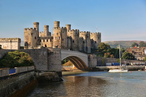 Famous Conwy Castle in Wales, United Kingdom, series of Walesh castles — Stock Photo, Image