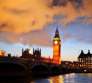 Ünlü Big Ben, London, İngiltere