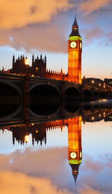 Ünlü Big Ben, London, İngiltere