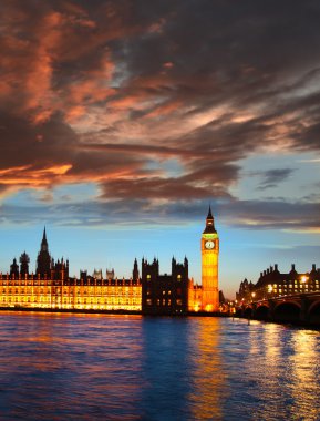 Ünlü Big Ben, London, İngiltere