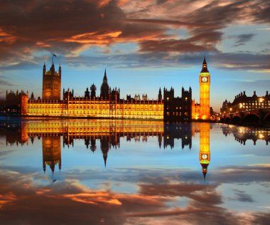 Ünlü Big Ben, London, İngiltere