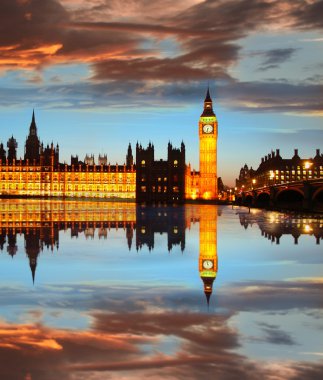 Ünlü Big Ben, London, İngiltere