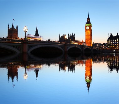 Ünlü Big Ben, London, İngiltere