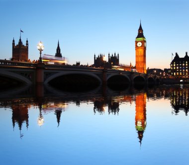 Ünlü Big Ben, London, İngiltere