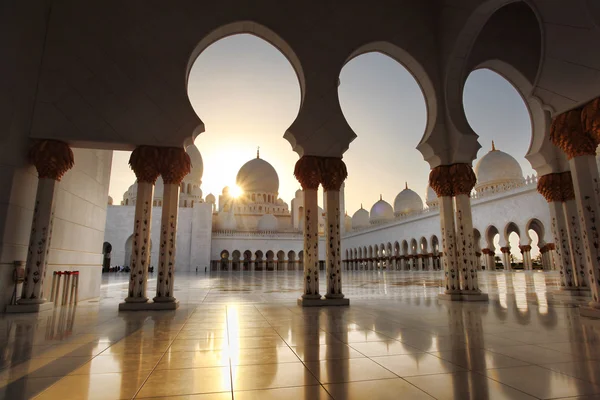 Schejk zayed-moskén i abu dhabi, Förenade Arabemiraten, Mellanöstern — Stockfoto