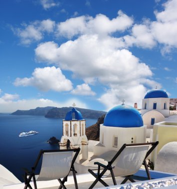 santorini Island, Yunanistan Oia Köyü