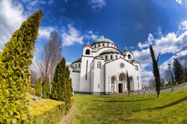 Belgrad, Sırbistan başkenti şehir St. Sava Katedrali