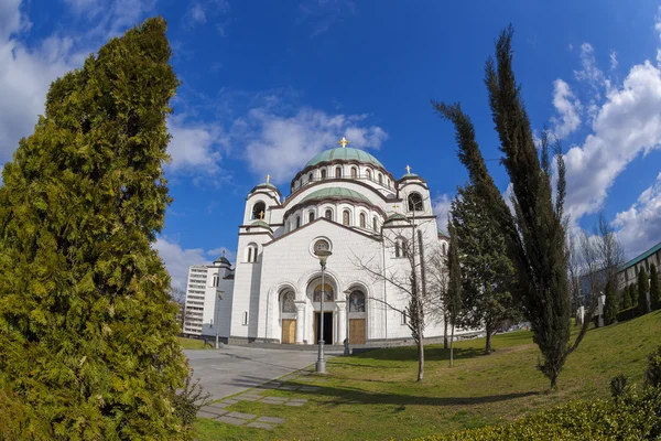 St Sava-katedralen i Belgrad, huvudstaden staden Serbien — Stockfoto