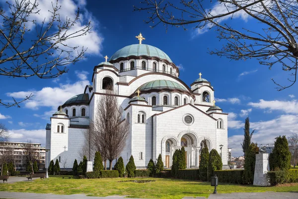 St Sava-katedralen i Belgrad, huvudstaden staden Serbien — Stockfoto