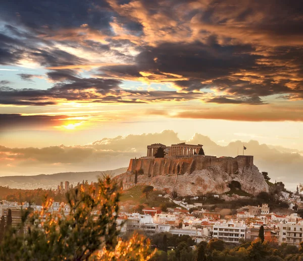 Atina, Yunanistan 'da Partenon Tapınağı ile Akropol