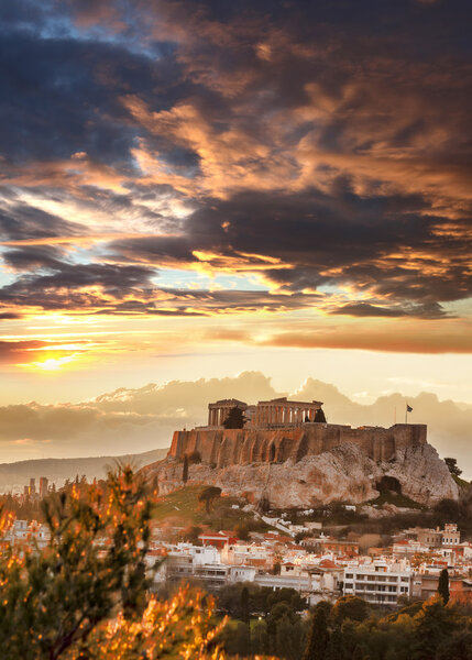 Acropolis with Parthenon temple in Athens, Greece