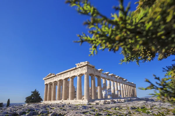 Acrópolis con templo de Partenón en Atenas, Grecia —  Fotos de Stock