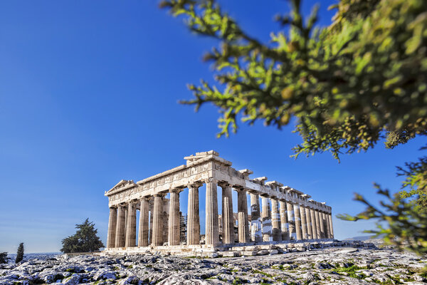Акрополь с парфеноновым храмом в Афинах, Греция