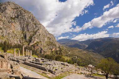 Delphi, Yunanistan apollo Tapınağı kalıntıları