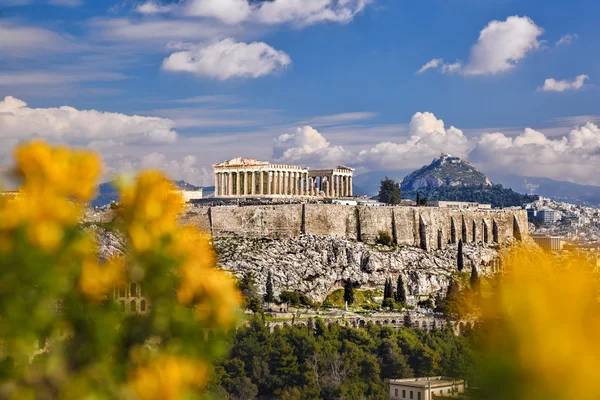 Acrópole com templo de Partenon em Atenas, Grécia — Fotografia de Stock