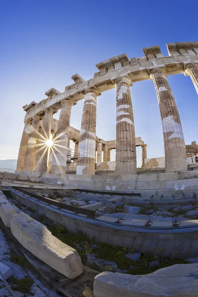 Akropolis met Parthenon tempel in Athene, Griekenland — Stockfoto