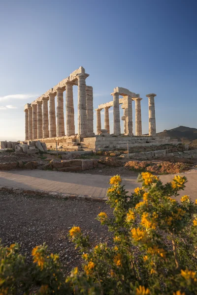 Græsk tempel Poseidon, Cape Sounion i Grækenland - Stock-foto
