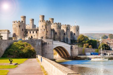  Conwy Castle in Wales, United Kingdom, series of Walesh castles clipart