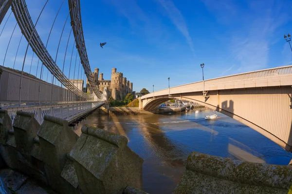 Conwy castle in wales, vereinigtes königreich, serie von walesh burgen — Stockfoto