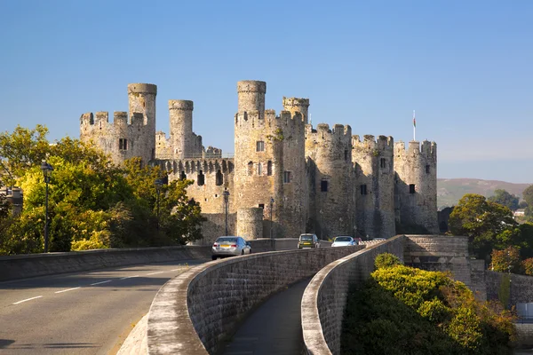 Conwy Castle in Wales, Verenigd Koninkrijk, reeks Walesh kastelen — Stockfoto