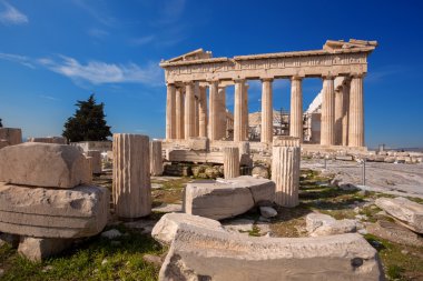 Parthenon temple on the Acropolis in Athens, Greece clipart