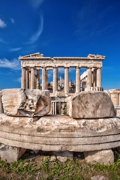 Templo del Partenón en la Acrópolis de Atenas, Grecia — Foto de Stock