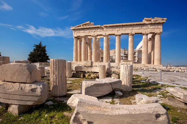 Templo del Partenón en la Acrópolis de Atenas, Grecia — Foto de Stock